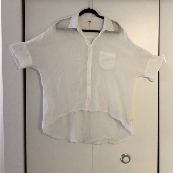 Free people white flowy top - Picture 2 of 4